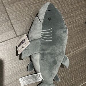 Gray Plush Shark Decor Accessory
